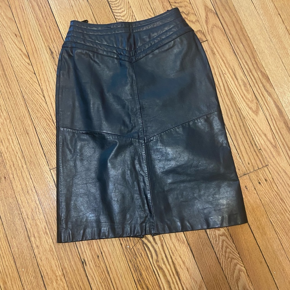 Tibor- Vintage leather skirt